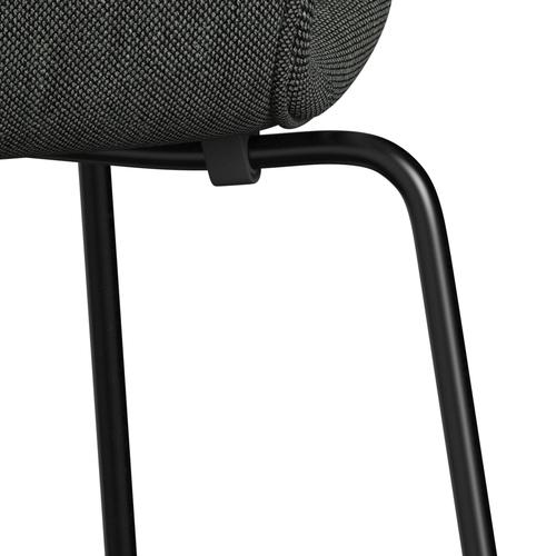 [product_category]-Fritz Hansen 3107 Chair Full Upholstery, Black/Sunniva 2 Light Grey/Dark Grey-Fritz Hansen-3107FU-SV173-DRBL-FRI-7