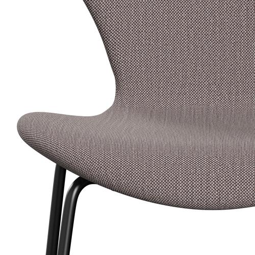 [product_category]-Fritz Hansen 3107 Chair Full Upholstery, Black/Sunniva 2 White/Violet-Fritz Hansen-3107FU-SV352-DRBL-FRI-6