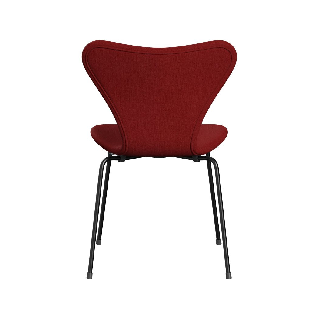 [product_category]-Fritz Hansen 3107 Chair Full Upholstery, Black/Tonus Burnt Red-Fritz Hansen-3107FU-TON207-DRBL-FRI-4