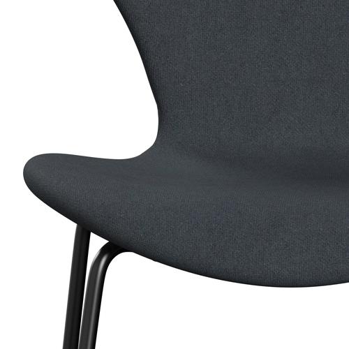 [product_category]-Fritz Hansen 3107 Chair Full Upholstery, Black/Tonus Dark Grey-Fritz Hansen-3107FU-TON615-DRBL-FRI-6