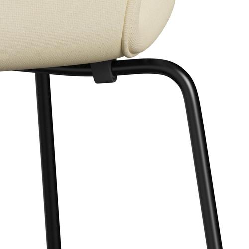 [product_category]-Fritz Hansen 3107 Chair Full Upholstery, Black/Tonus Wool White-Fritz Hansen-3107FU-TON100-DRBL-FRI-7