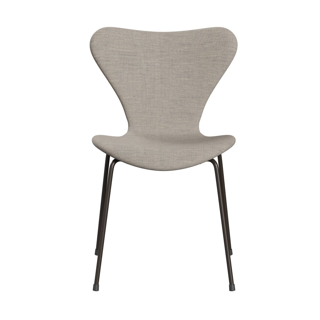 [product_category]-Fritz Hansen 3107 Chair Full Upholstery, Brown Bronze/Canvas Beige-Fritz Hansen-3107FU-CA0114-DBPC-FRI-1