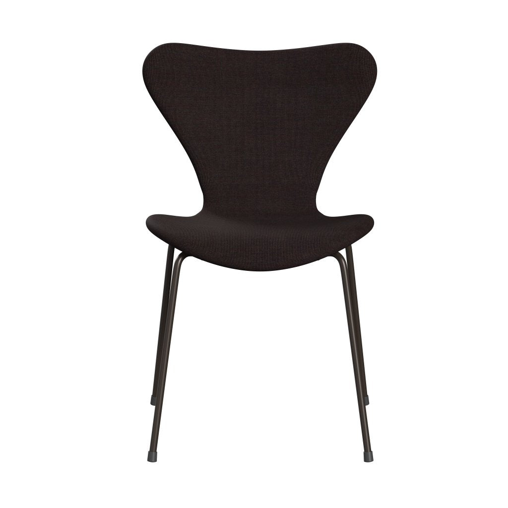 [product_category]-Fritz Hansen 3107 Chair Full Upholstery, Brown Bronze/Canvas Black Stone-Fritz Hansen-3107FU-CA0364-DBPC-FRI-1