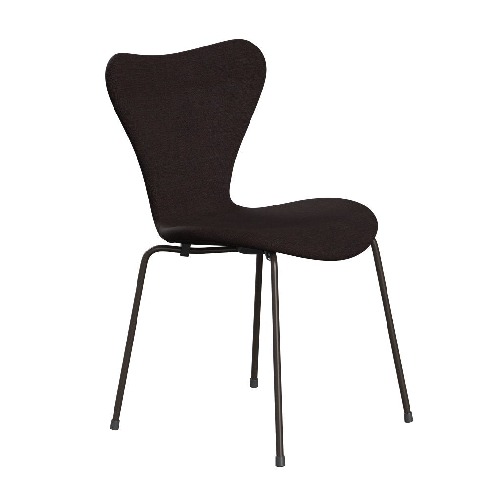 [product_category]-Fritz Hansen 3107 Chair Full Upholstery, Brown Bronze/Canvas Black Stone-Fritz Hansen-3107FU-CA0364-DBPC-FRI-2