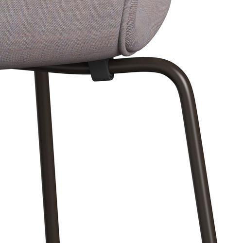 [product_category]-Fritz Hansen 3107 Chair Full Upholstery, Brown Bronze/Canvas Cool Light Blue-Fritz Hansen-3107FU-CA0716-DBPC-FRI-7