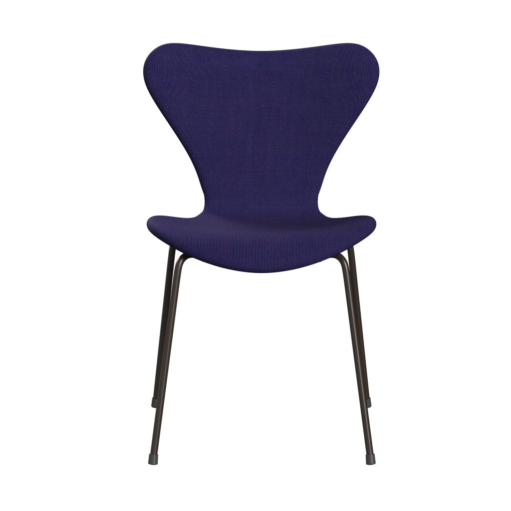 [product_category]-Fritz Hansen 3107 Chair Full Upholstery, Brown Bronze/Canvas Eclectic Blue-Fritz Hansen-3107FU-CA0666-DBPC-FRI-1