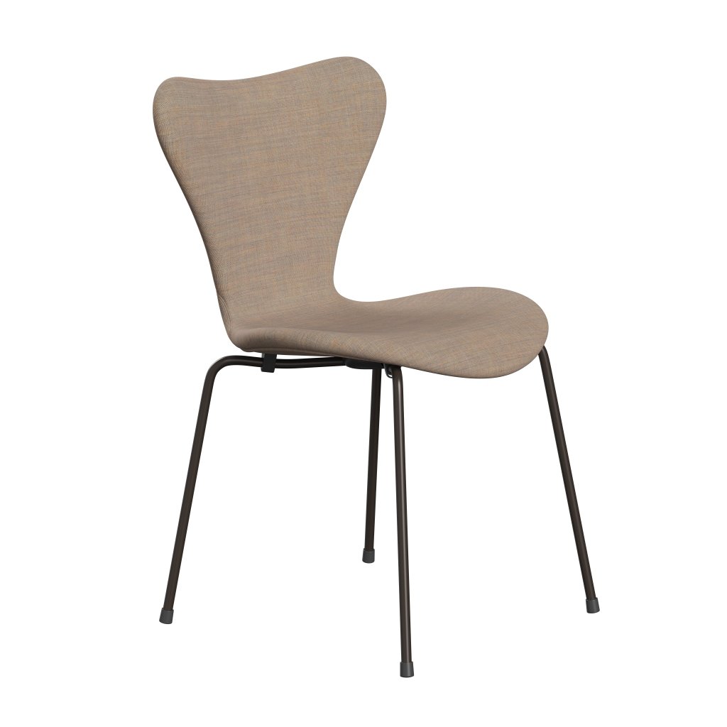 [product_category]-Fritz Hansen 3107 Chair Full Upholstery, Brown Bronze/Canvas Sand-Fritz Hansen-3107FU-CA0224-DBPC-FRI-2