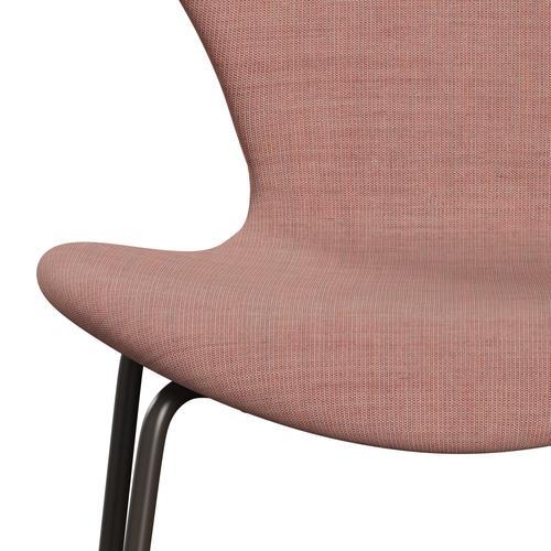 [product_category]-Fritz Hansen 3107 Chair Full Upholstery, Brown Bronze/Canvas Soft Pink-Fritz Hansen-3107FU-CA0614-DBPC-FRI-6