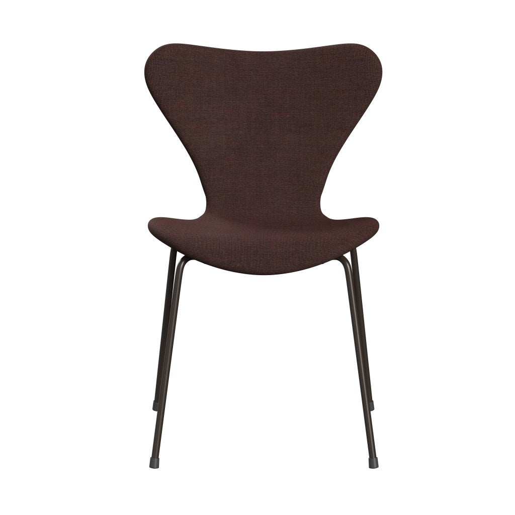 [product_category]-Fritz Hansen 3107 Chair Full Upholstery, Brown Bronze/Canvas Stone Dark-Fritz Hansen-3107FU-CA0674-DBPC-FRI-1