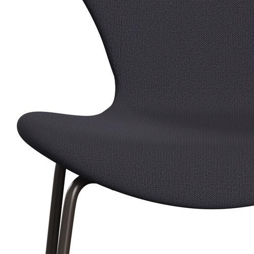 [product_category]-Fritz Hansen 3107 Chair Full Upholstery, Brown Bronze/Capture Blue Charcoal-Fritz Hansen-3107FU-CP5201-DBPC-FRI-6