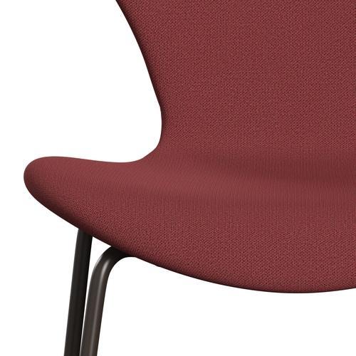 [product_category]-Fritz Hansen 3107 Chair Full Upholstery, Brown Bronze/Capture Dark Red-Fritz Hansen-3107FU-CP5402-DBPC-FRI-6