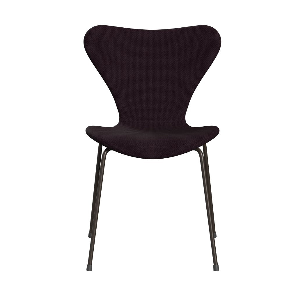 [product_category]-Fritz Hansen 3107 Chair Full Upholstery, Brown Bronze/Diablo Plum-Fritz Hansen-3107FU-DIA301-DBPC-FRI-1