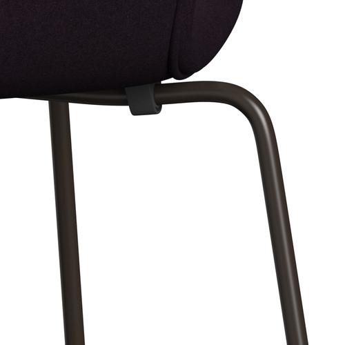 [product_category]-Fritz Hansen 3107 Chair Full Upholstery, Brown Bronze/Divina Aubergine (Div376)-Fritz Hansen-3107FU-DIV376-DBPC-FRI-7