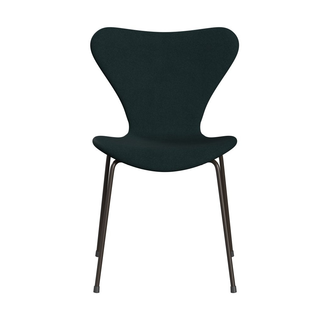 [product_category]-Fritz Hansen 3107 Chair Full Upholstery, Brown Bronze/Divina Dark Green (Div886)-Fritz Hansen-3107FU-DIV886-DBPC-FRI-1