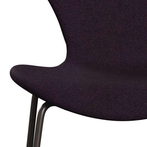 [product_category]-Fritz Hansen 3107 Chair Full Upholstery, Brown Bronze/Divina Md Aubergine-Fritz Hansen-3107FU-DMD683-DBPC-FRI-6