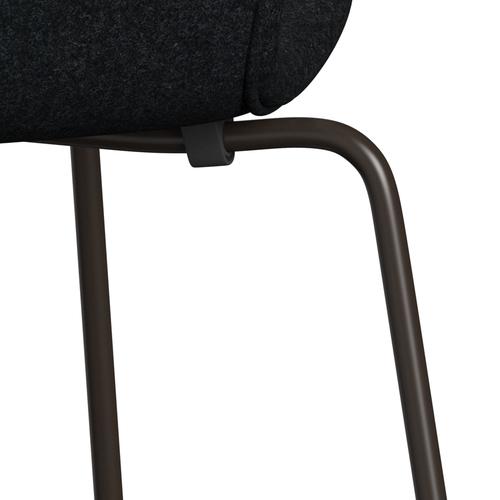 [product_category]-Fritz Hansen 3107 Chair Full Upholstery, Brown Bronze/Divina Md Black-Fritz Hansen-3107FU-DMD193-DBPC-FRI-7