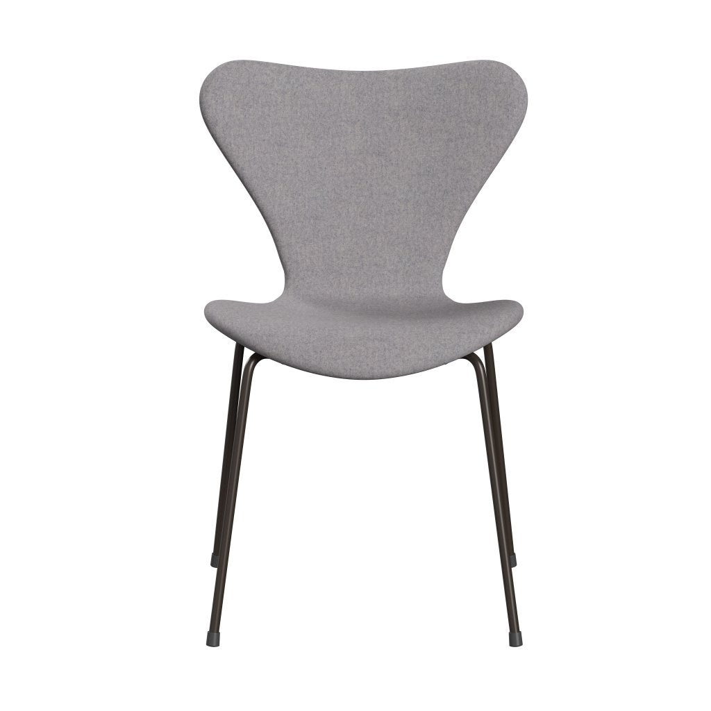 [product_category]-Fritz Hansen 3107 Chair Full Upholstery, Brown Bronze/Divina Md Cool Light Grey-Fritz Hansen-3107FU-DMD713-DBPC-FRI-1