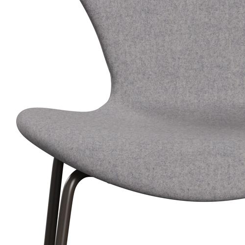 [product_category]-Fritz Hansen 3107 Chair Full Upholstery, Brown Bronze/Divina Md Cool Light Grey-Fritz Hansen-3107FU-DMD713-DBPC-FRI-6