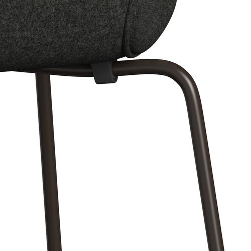 [product_category]-Fritz Hansen 3107 Chair Full Upholstery, Brown Bronze/Divina Melange Grey-Fritz Hansen-3107FU-DIM170-DBPC-FRI-7