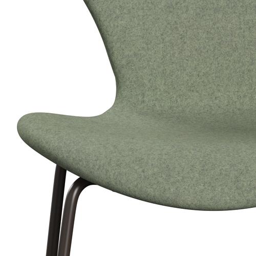 [product_category]-Fritz Hansen 3107 Chair Full Upholstery, Brown Bronze/Divina Melange Light Green-Fritz Hansen-3107FU-DIM917-DBPC-FRI-6