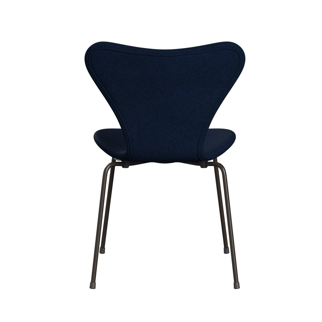 [product_category]-Fritz Hansen 3107 Chair Full Upholstery, Brown Bronze/Divina Melange Navy Dark-Fritz Hansen-3107FU-DIM777-DBPC-FRI-4