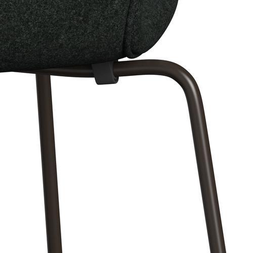 [product_category]-Fritz Hansen 3107 Chair Full Upholstery, Brown Bronze/Divina Melange Salt & Pepper-Fritz Hansen-3107FU-DIM180-DBPC-FRI-7