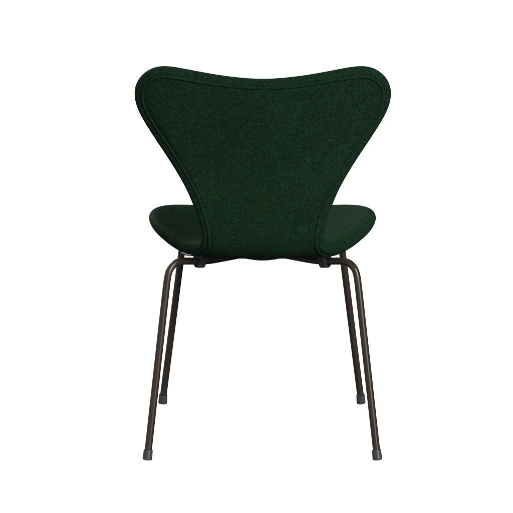 [product_category]-Fritz Hansen 3107 Chair Full Upholstery, Brown Bronze/Divina Melange Warm Dark Green-Fritz Hansen-3107FU-DIM967-DBPC-FRI-4