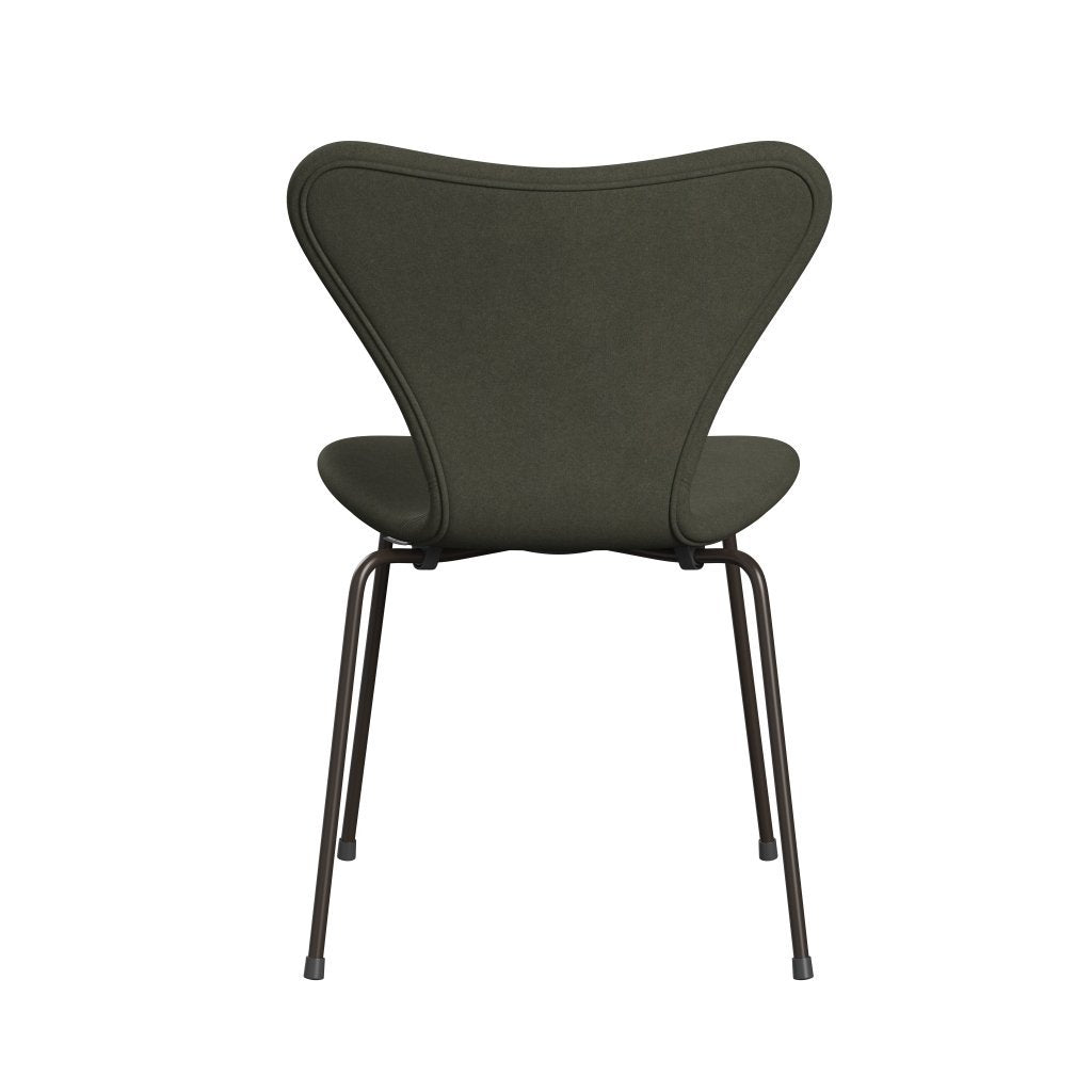 [product_category]-Fritz Hansen 3107 Chair Full Upholstery, Brown Bronze/Divina Military Green-Fritz Hansen-3107FU-DIV944-DBPC-FRI-4