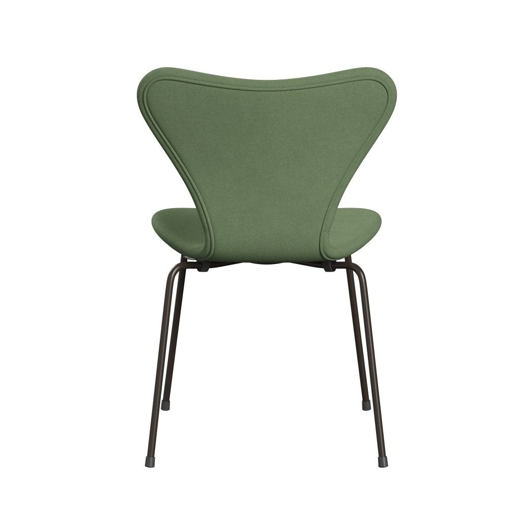 [product_category]-Fritz Hansen 3107 Chair Full Upholstery, Brown Bronze/Divina Olive Green-Fritz Hansen-3107FU-DIV856-DBPC-FRI-4