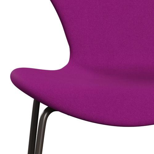 [product_category]-Fritz Hansen 3107 Chair Full Upholstery, Brown Bronze/Divina Violet (Div666)-Fritz Hansen-3107FU-DIV666-DBPC-FRI-6