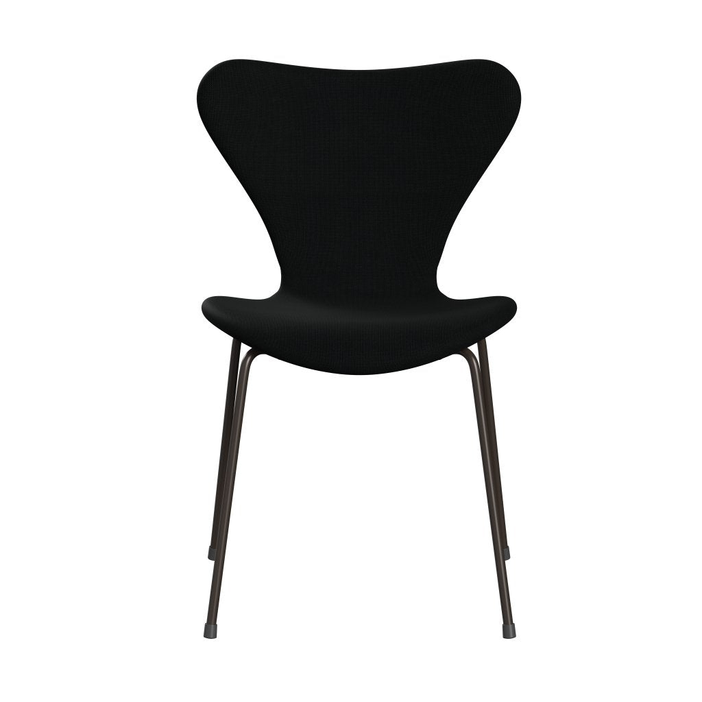 [product_category]-Fritz Hansen 3107 Chair Full Upholstery, Brown Bronze/Fame Black-Fritz Hansen-3107FU-F60999-DBPC-FRI-1