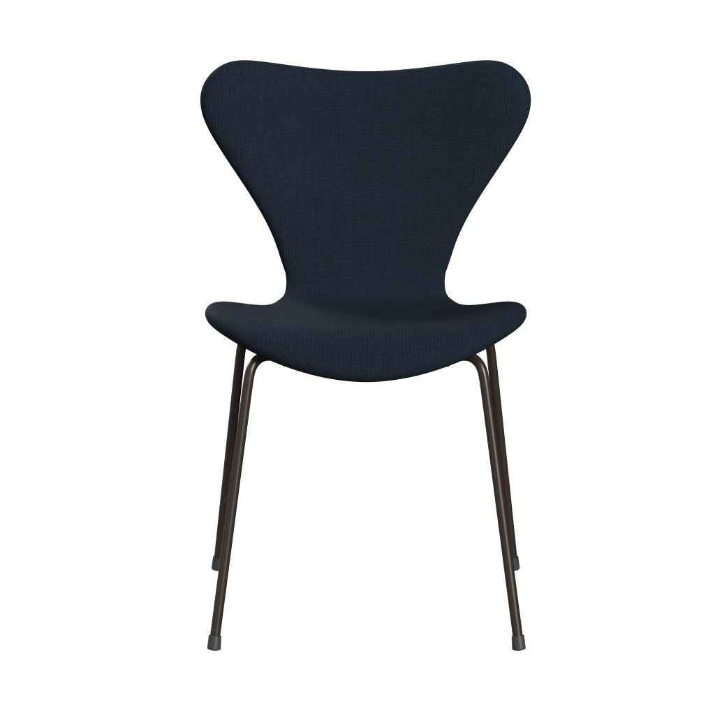 [product_category]-Fritz Hansen 3107 Chair Full Upholstery, Brown Bronze/Fame Blue Anthracite-Fritz Hansen-3107FU-F60017-DBPC-FRI-1