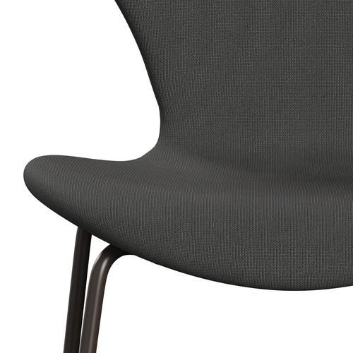 [product_category]-Fritz Hansen 3107 Chair Full Upholstery, Brown Bronze/Fame Dark Grey-Fritz Hansen-3107FU-F61133-DBPC-FRI-6