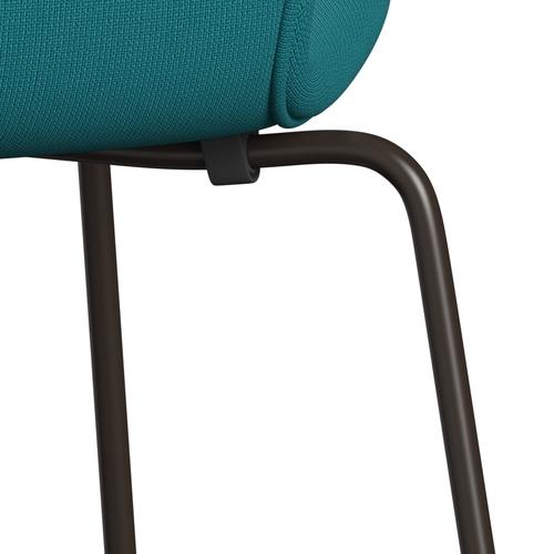 [product_category]-Fritz Hansen 3107 Chair Full Upholstery, Brown Bronze/Fame Green Turquoise-Fritz Hansen-3107FU-F67067-DBPC-FRI-7