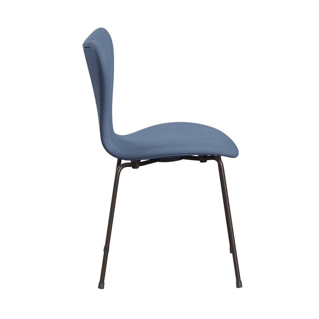 [product_category]-Fritz Hansen 3107 Chair Full Upholstery, Brown Bronze/Fame Grey Blue-Fritz Hansen-3107FU-F66130-DBPC-FRI-3