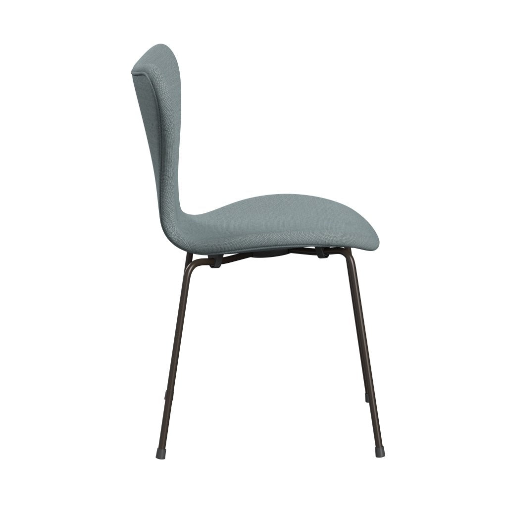 [product_category]-Fritz Hansen 3107 Chair Full Upholstery, Brown Bronze/Fiord Green/Blue/Stone-Fritz Hansen-3107FU-FIO821-DBPC-FRI-3