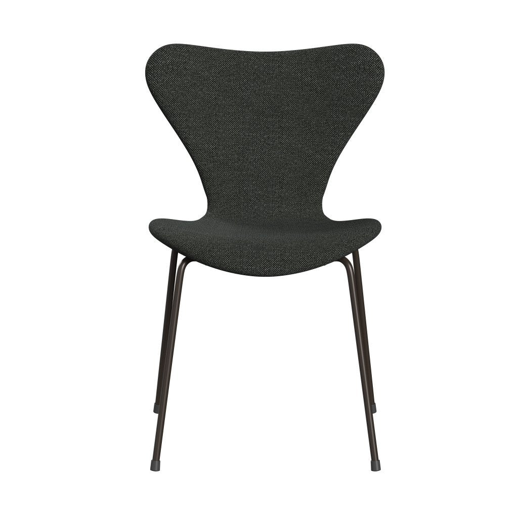 [product_category]-Fritz Hansen 3107 Chair Full Upholstery, Brown Bronze/Hallingdal Black/Grey (Hal368)-Fritz Hansen-3107FU-HAL368-DBPC-FRI-1