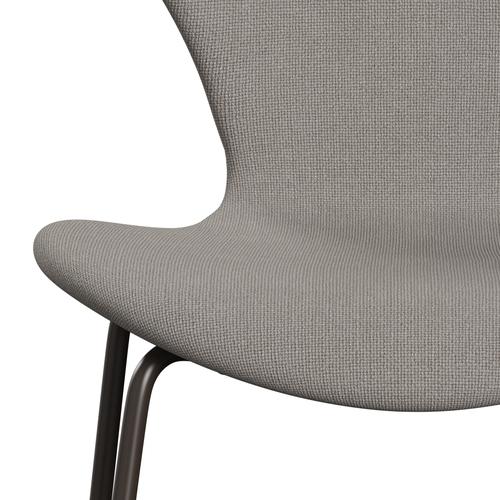 [product_category]-Fritz Hansen 3107 Chair Full Upholstery, Brown Bronze/Hallingdal Light Grey (Hal113)-Fritz Hansen-3107FU-HAL113-DBPC-FRI-6