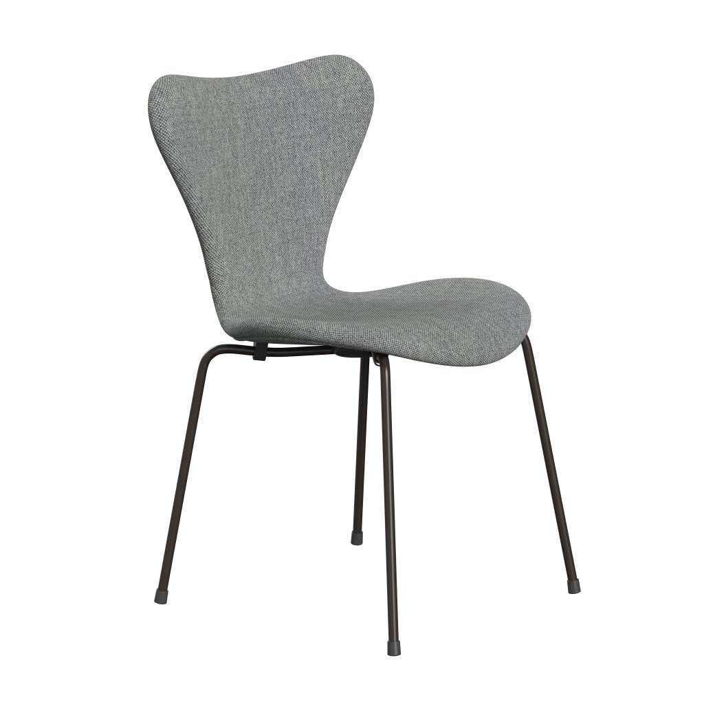 [product_category]-Fritz Hansen 3107 Chair Full Upholstery, Brown Bronze/Hallingdal White Grey-Fritz Hansen-3107FU-HAL116-DBPC-FRI-2