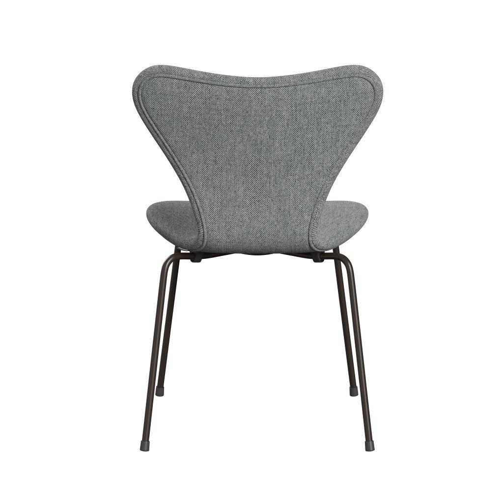 [product_category]-Fritz Hansen 3107 Chair Full Upholstery, Brown Bronze/Hallingdal White Grey-Fritz Hansen-3107FU-HAL116-DBPC-FRI-4