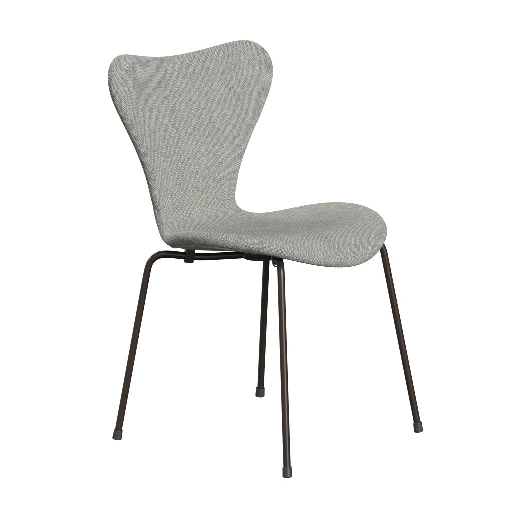 [product_category]-Fritz Hansen 3107 Chair Full Upholstery, Brown Bronze/Hallingdal White/Grey-Fritz Hansen-3107FU-HAL110-DBPC-FRI-2