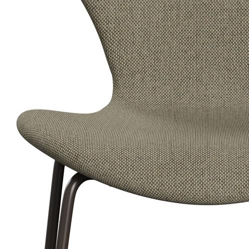 [product_category]-Fritz Hansen 3107 Chair Full Upholstery, Brown Bronze/Re Wool Light Beige/Natural-Fritz Hansen-3107FU-REW218-DBPC-FRI-6