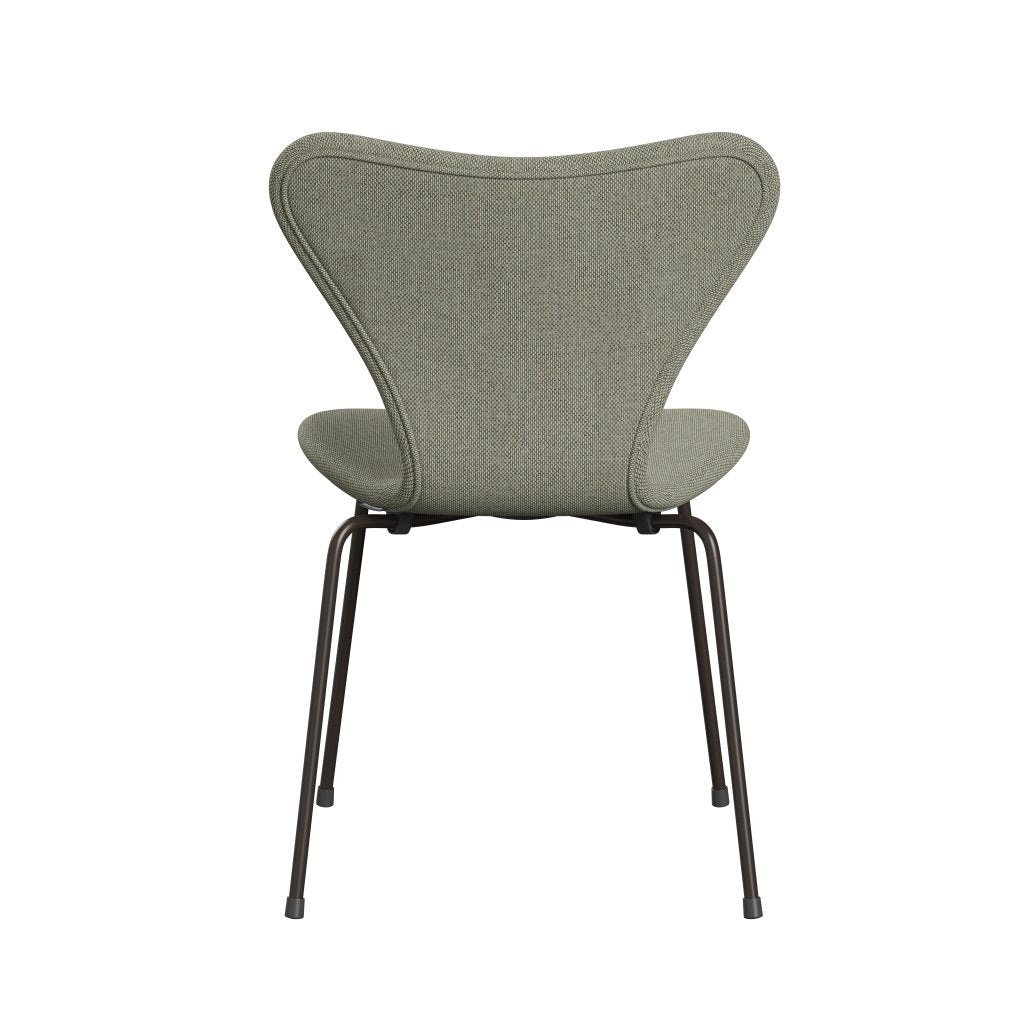 [product_category]-Fritz Hansen 3107 Chair Full Upholstery, Brown Bronze/Re Wool Lime Green/Natural-Fritz Hansen-3107FU-REW408-DBPC-FRI-4