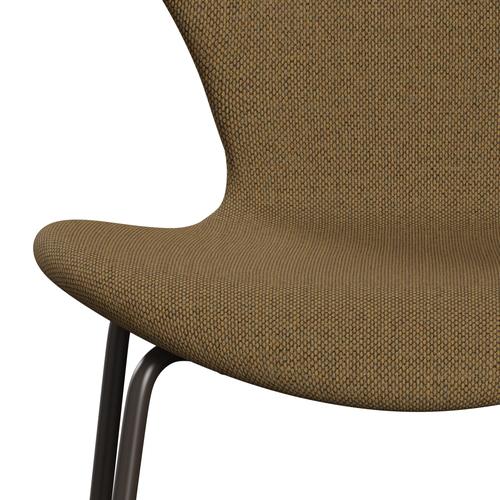 [product_category]-Fritz Hansen 3107 Chair Full Upholstery, Brown Bronze/Re Wool Mustard/Natural-Fritz Hansen-3107FU-REW358-DBPC-FRI-6