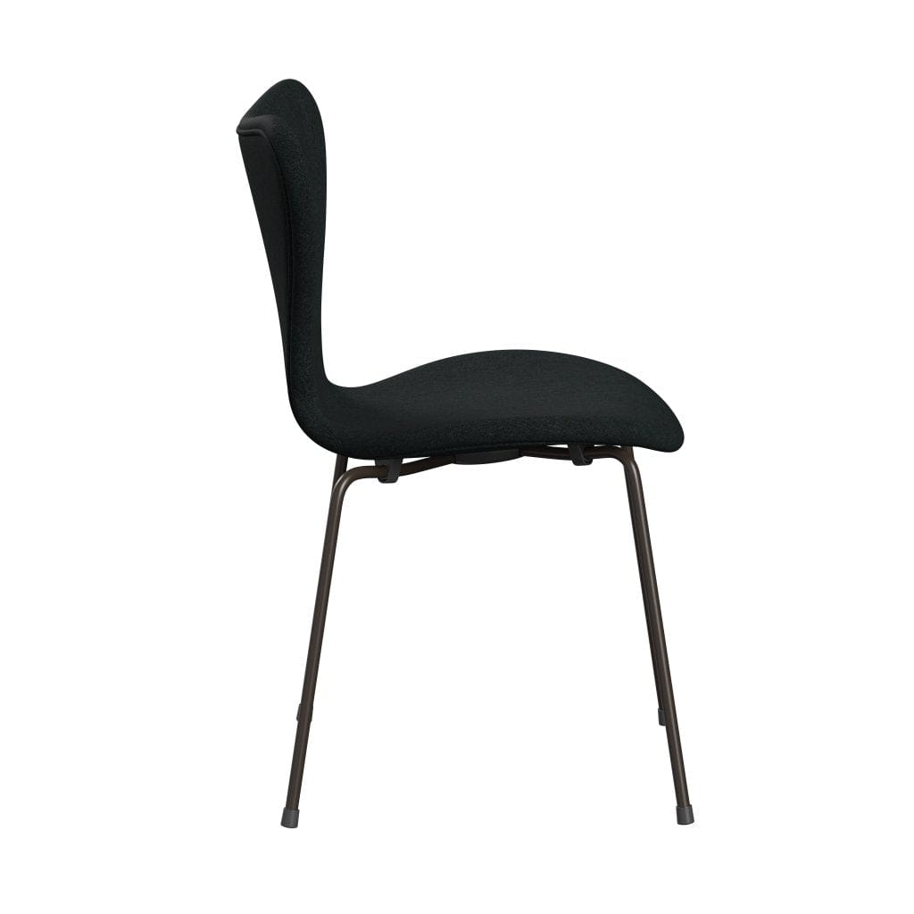 [product_category]-Fritz Hansen 3107 Chair Full Upholstery, Brown Bronze/Remix Black (Rem183)-Fritz Hansen-3107FU-REM183-DBPC-FRI-3