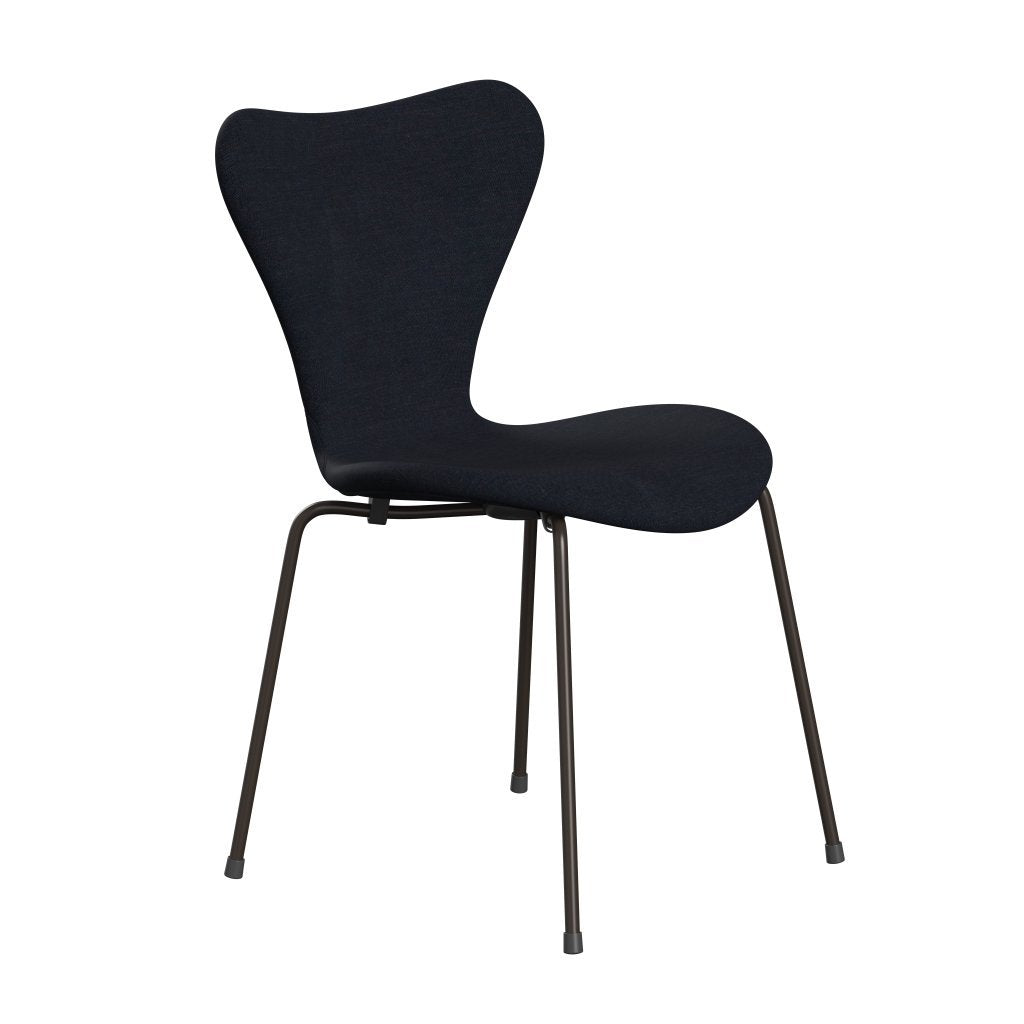 [product_category]-Fritz Hansen 3107 Chair Full Upholstery, Brown Bronze/Remix Black (Rem796)-Fritz Hansen-3107FU-REM796-DBPC-FRI-2