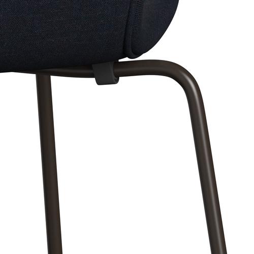 [product_category]-Fritz Hansen 3107 Chair Full Upholstery, Brown Bronze/Remix Black (Rem796)-Fritz Hansen-3107FU-REM796-DBPC-FRI-7