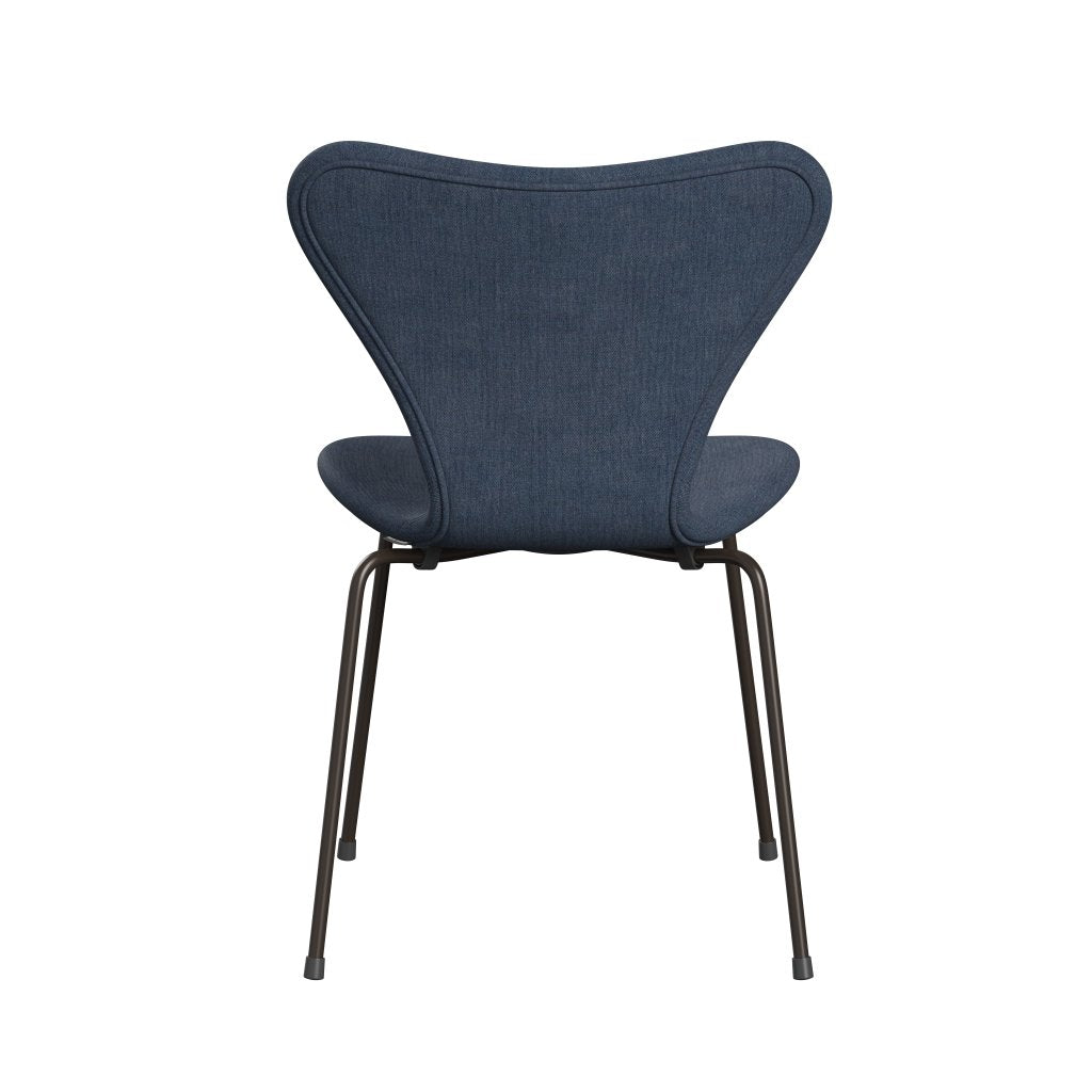 [product_category]-Fritz Hansen 3107 Chair Full Upholstery, Brown Bronze/Remix Dark Blue (Rem836)-Fritz Hansen-3107FU-REM836-DBPC-FRI-4