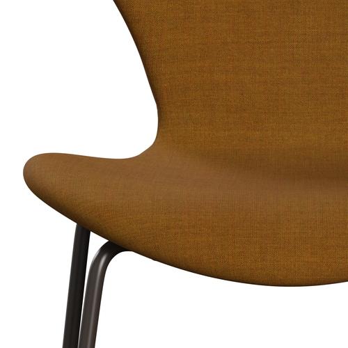 [product_category]-Fritz Hansen 3107 Chair Full Upholstery, Brown Bronze/Remix Gold Ochre-Fritz Hansen-3107FU-REM422-DBPC-FRI-6