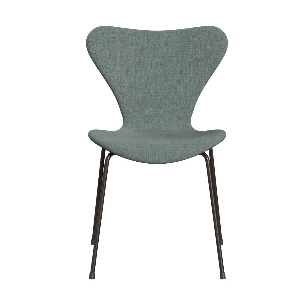 [product_category]-Fritz Hansen 3107 Chair Full Upholstery, Brown Bronze/Remix Green/Grey-Fritz Hansen-3107FU-REM906-DBPC-FRI-1